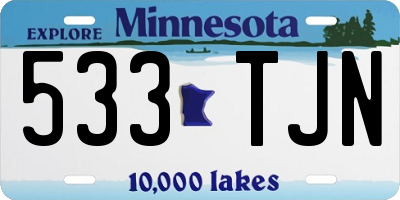 MN license plate 533TJN