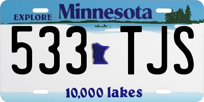 MN license plate 533TJS
