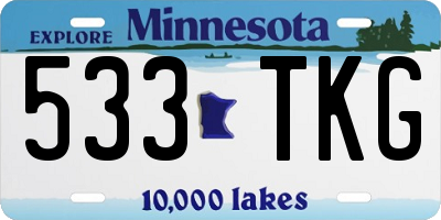 MN license plate 533TKG