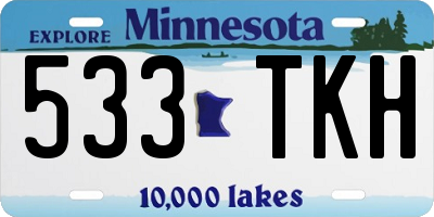 MN license plate 533TKH