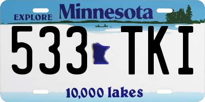 MN license plate 533TKI