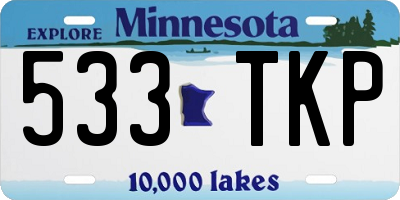 MN license plate 533TKP
