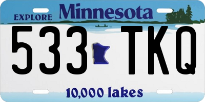 MN license plate 533TKQ