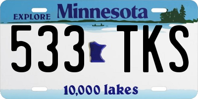 MN license plate 533TKS