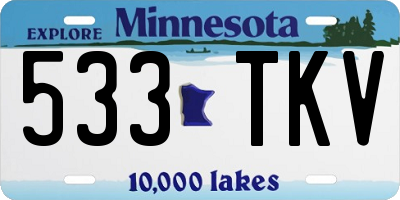 MN license plate 533TKV