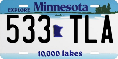 MN license plate 533TLA
