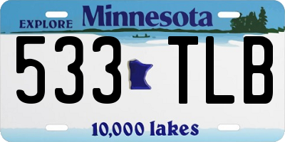 MN license plate 533TLB