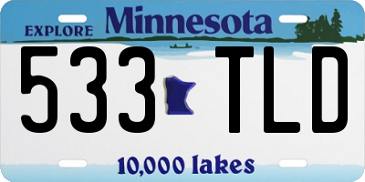 MN license plate 533TLD