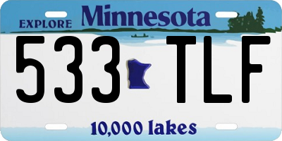 MN license plate 533TLF