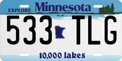 MN license plate 533TLG