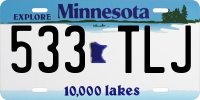 MN license plate 533TLJ