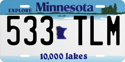 MN license plate 533TLM
