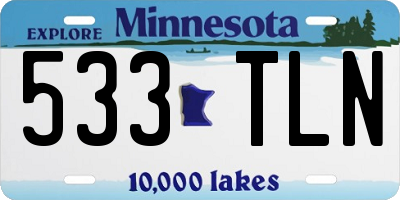 MN license plate 533TLN