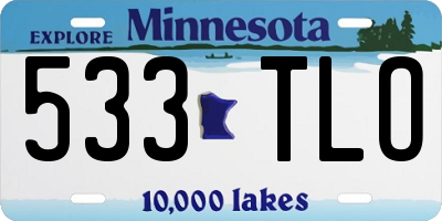 MN license plate 533TLO