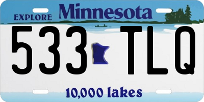 MN license plate 533TLQ
