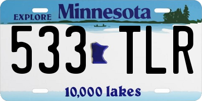 MN license plate 533TLR