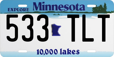 MN license plate 533TLT