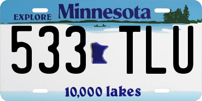 MN license plate 533TLU