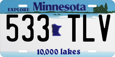 MN license plate 533TLV