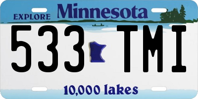 MN license plate 533TMI