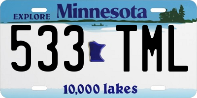 MN license plate 533TML