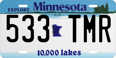 MN license plate 533TMR
