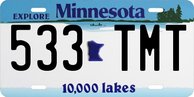 MN license plate 533TMT