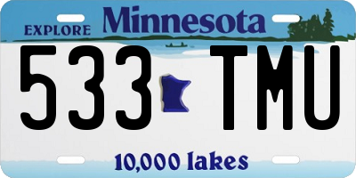 MN license plate 533TMU
