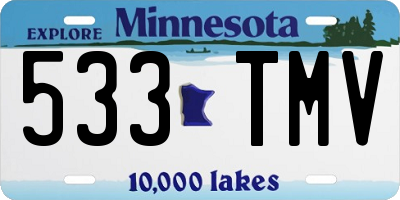 MN license plate 533TMV