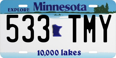 MN license plate 533TMY