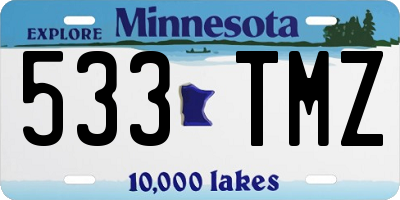 MN license plate 533TMZ