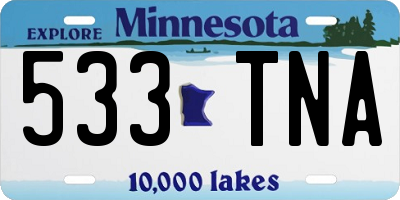 MN license plate 533TNA