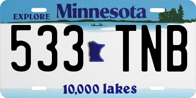 MN license plate 533TNB