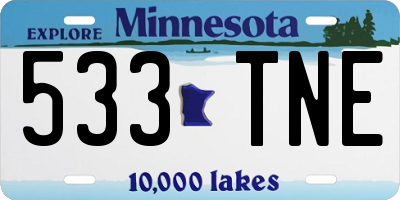 MN license plate 533TNE