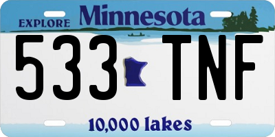 MN license plate 533TNF