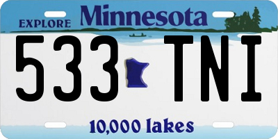 MN license plate 533TNI