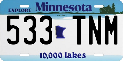 MN license plate 533TNM