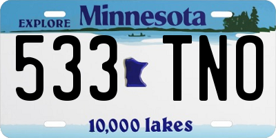 MN license plate 533TNO