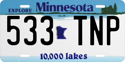MN license plate 533TNP
