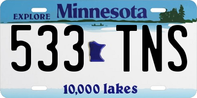 MN license plate 533TNS