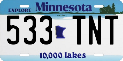 MN license plate 533TNT