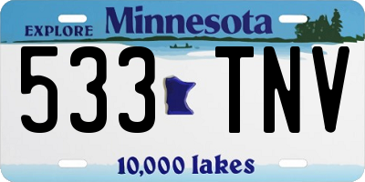 MN license plate 533TNV