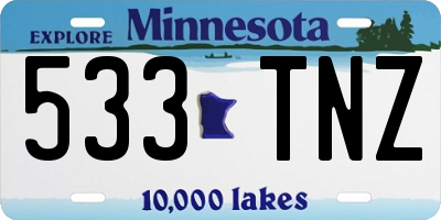 MN license plate 533TNZ