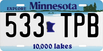MN license plate 533TPB