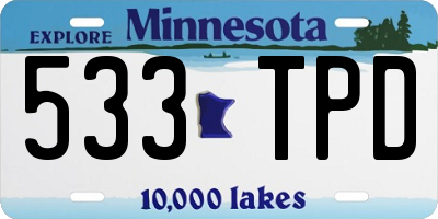 MN license plate 533TPD