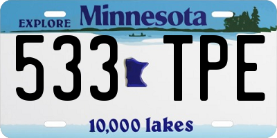 MN license plate 533TPE