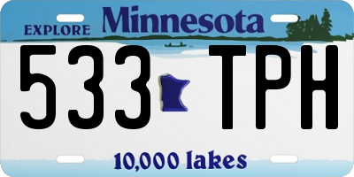 MN license plate 533TPH
