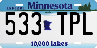 MN license plate 533TPL