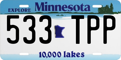 MN license plate 533TPP