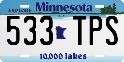 MN license plate 533TPS
